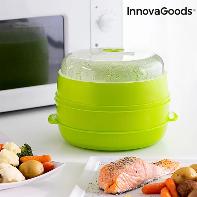 Microwave Double Steamer InnovaGoods IG814038 polypropylene (Refurbished A)