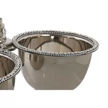 Centerpiece DKD Home Decor 24 x 24 x 18 cm Silver Chromed 2