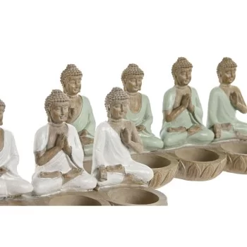 Decorative Figure Home ESPRIT White Green Buddha Oriental... 2