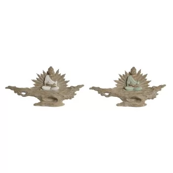 Decorative Figure Home ESPRIT White Green Buddha Oriental...