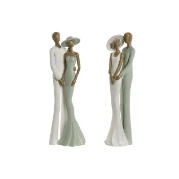Decorative Figure Home ESPRIT White Green Pair 10 x 7,5 x...