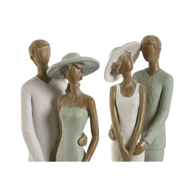 Decorative Figure Home ESPRIT White Green Pair...