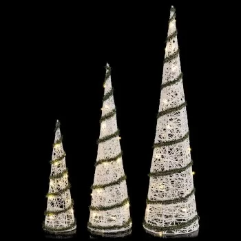 Christmas bauble White Green Metal Plastic 20 x 20 x 80... 2