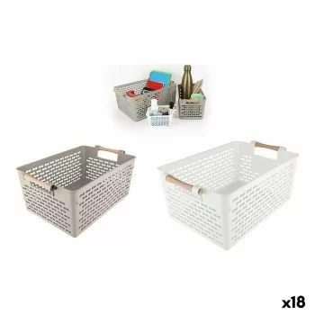 Multi-purpose basket Confortime Wood 37 x 23 x 15 cm (18...