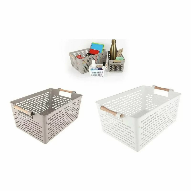 Multi-purpose basket Confortime Wood 37 x 23 x...