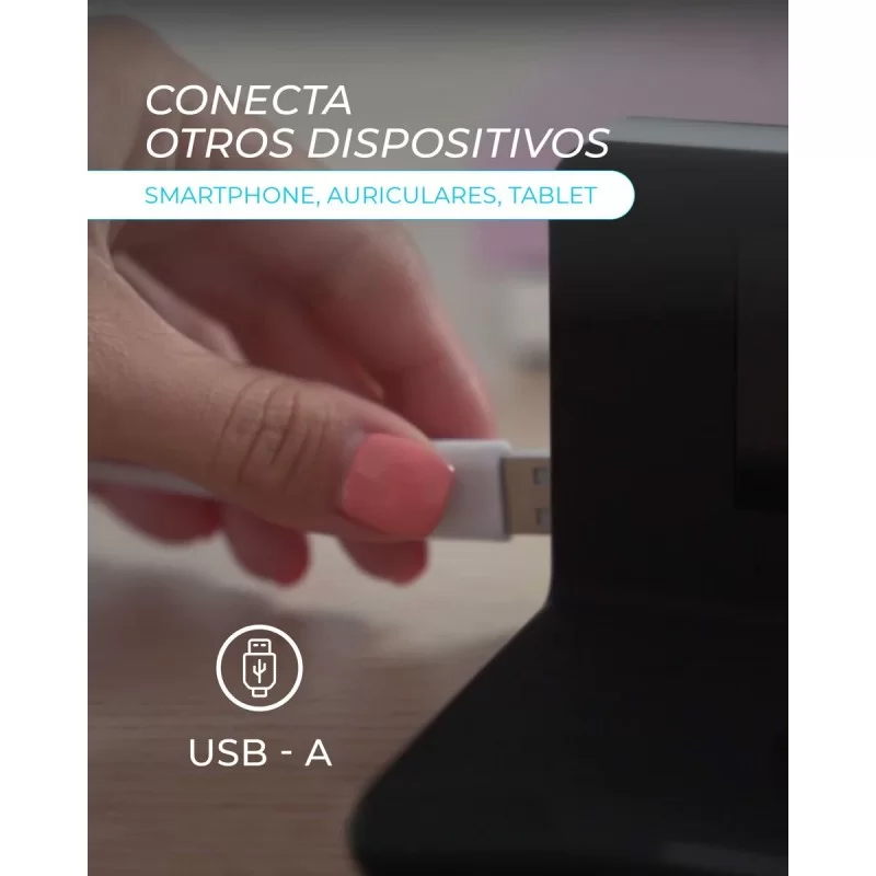 Alarm Clock with Wireless Charger KSIX BXCQI09...