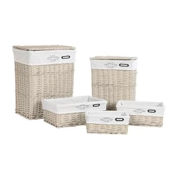Set of Baskets DKD Home Decor Beige Polyester wicker (44...
