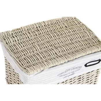 Set of Baskets DKD Home Decor Beige Polyester wicker (44... 2
