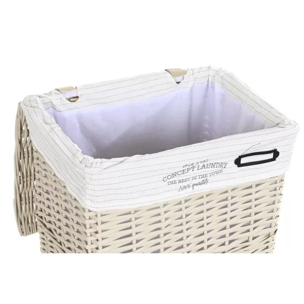 Set of Baskets DKD Home Decor Beige Polyester wicker (44 x 34 x 56 cm)