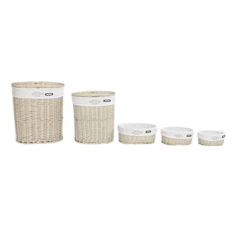 Set of Baskets DKD Home Decor 51 x 37 x 56 cm...