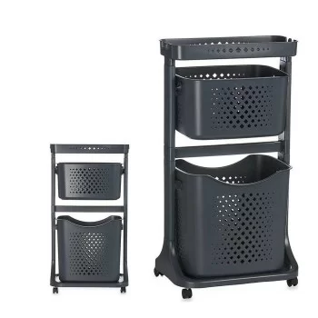 Clothes Trolley Anthracite polypropylene (33 x 81 x 44 cm) 2