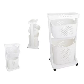 Clothes Trolley White polypropylene (33 x 81 x 44 cm) 2