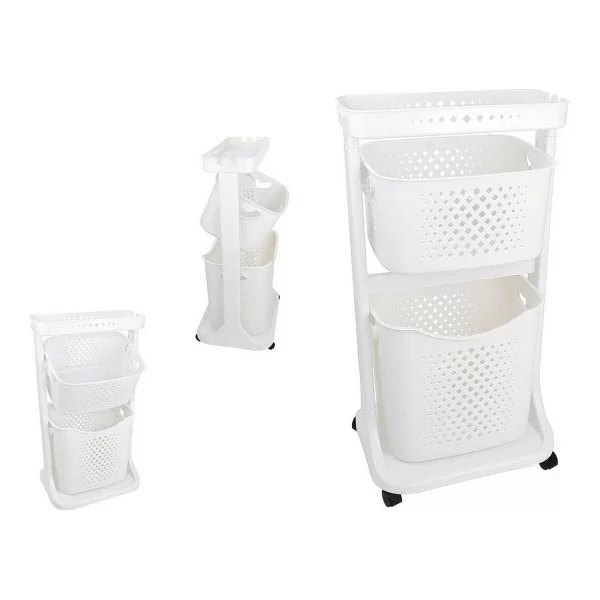 Clothes Trolley White polypropylene (33 x 81 x 44 cm)