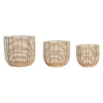 Basket set DKD Home Decor Metal PP (36 x 36 x 32 cm)