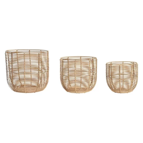 Basket set DKD Home Decor Metal PP (36 x 36 x 32 cm)