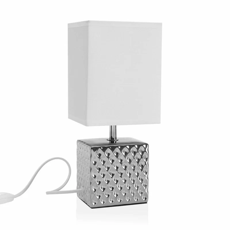 Desk lamp Versa Silver 11 x 13 x 30 cm 13 x 11 x 30 cm Porcelain 10 x 8 x 10 cm 11 x 30 x 13 cm