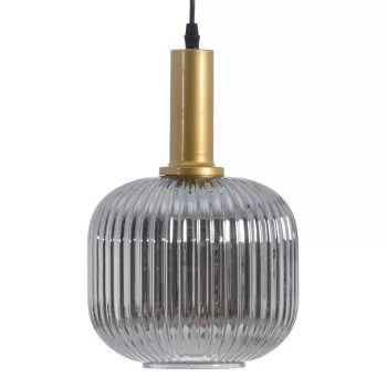 Ceiling Light Crystal Grey Golden Metal 20 x 20 x 30 cm