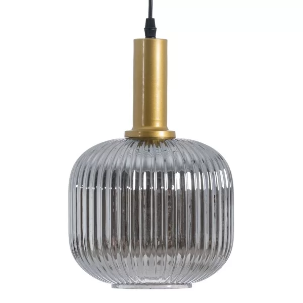 Ceiling Light Crystal Grey Golden Metal 20 x 20 x 30 cm