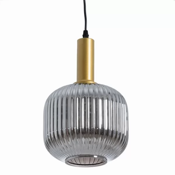 Ceiling Light Crystal Grey Golden Metal 20 x 20 x 30 cm