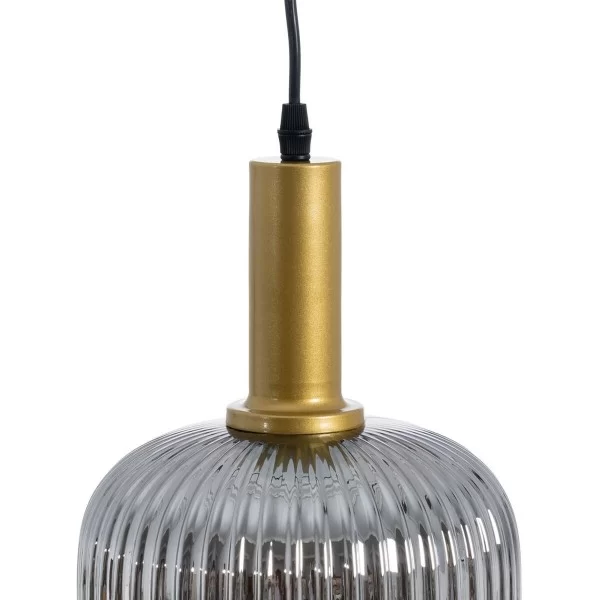 Ceiling Light Crystal Grey Golden Metal 20 x 20 x 30 cm