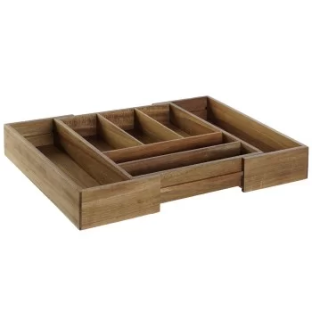 Cutlery Organiser DKD Home Decor Natural Acacia 35 x 30 x...