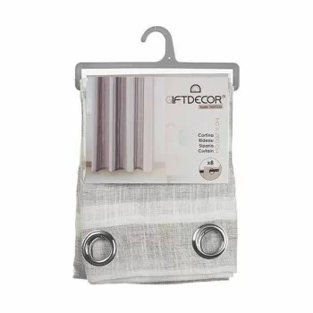 Curtain Stripes Light grey 140 x 0,1 x 260 cm (6 Units) 2