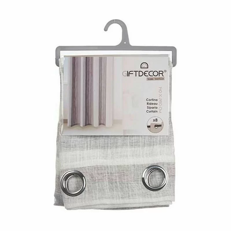 Curtain Stripes Light grey 140 x 0,1 x 260 cm...