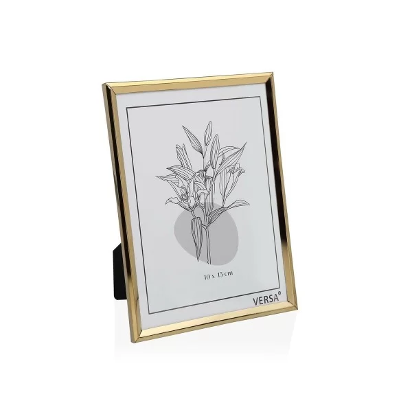 Photo frame Versa Golden Metal Minimalist 1 x 15,5 x 10,5 cm
