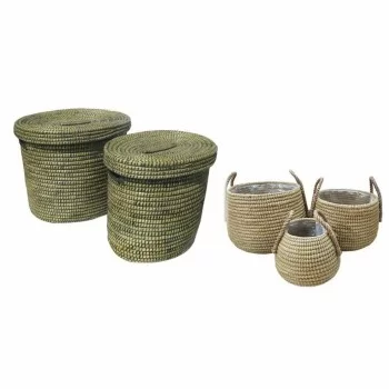 Basket set DKD Home Decor With lid 55 x 55 x 50 cm 58 x...