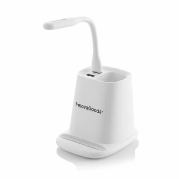 5-in-1 Wireless Charger with Organiser-Stand and USB LED...