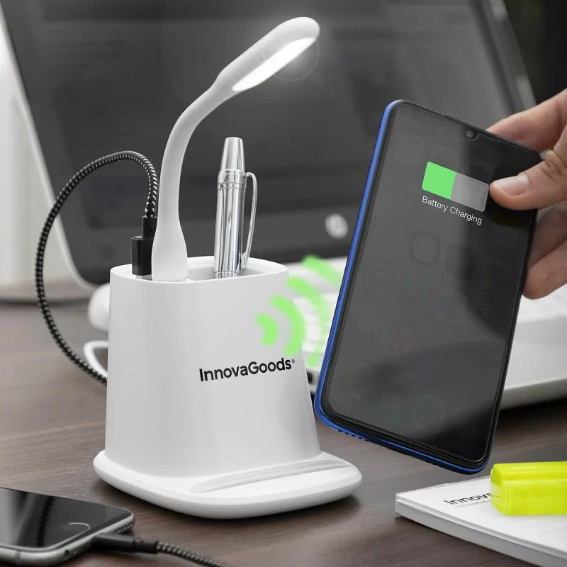 5-in-1 Wireless Charger with Organiser-Stand...