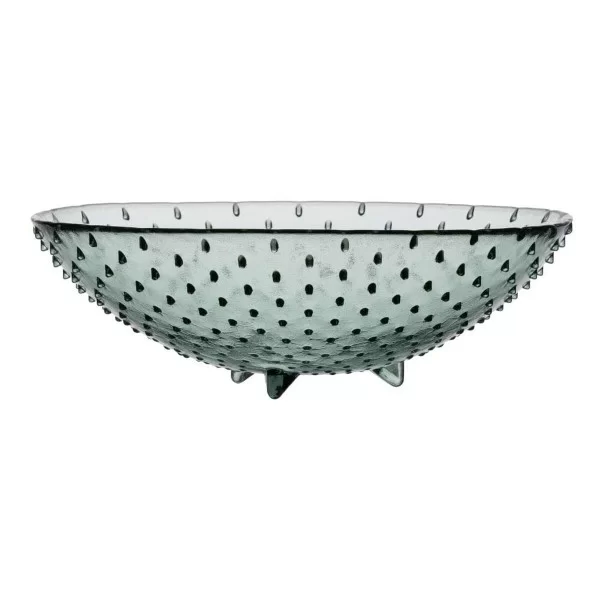 Centerpiece Green recycled glass 30 x 30 x 9 cm