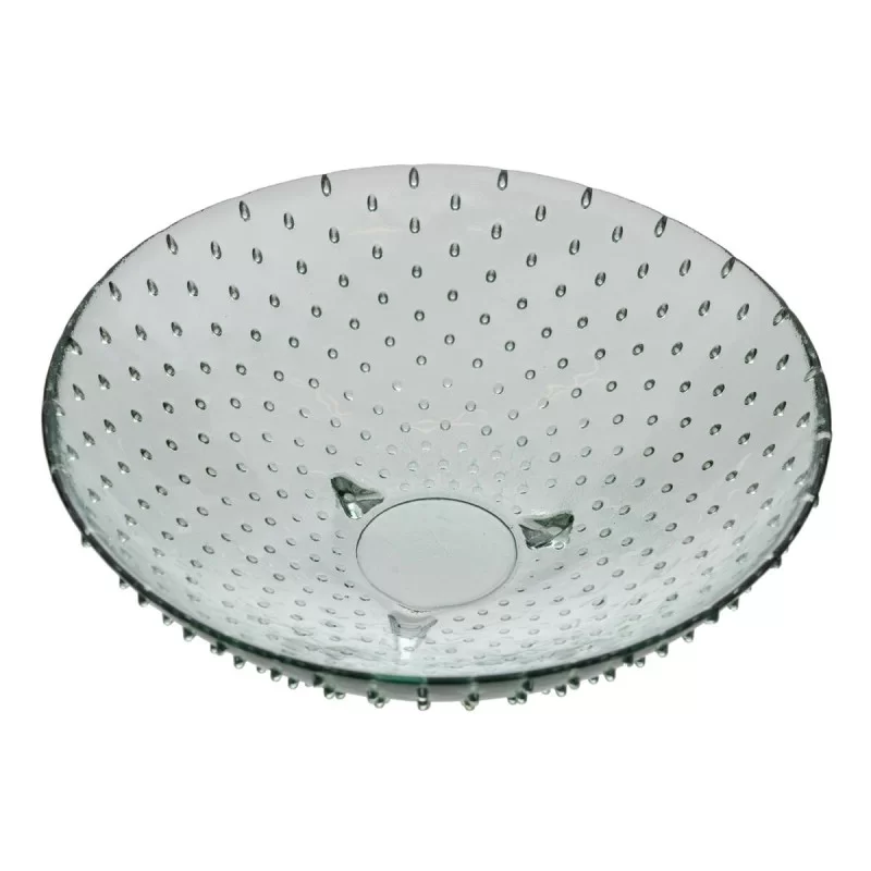 Centerpiece Green recycled glass 30 x 30 x 9 cm