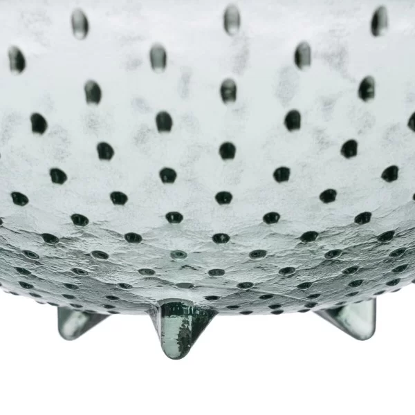 Centerpiece Green recycled glass 30 x 30 x 9 cm