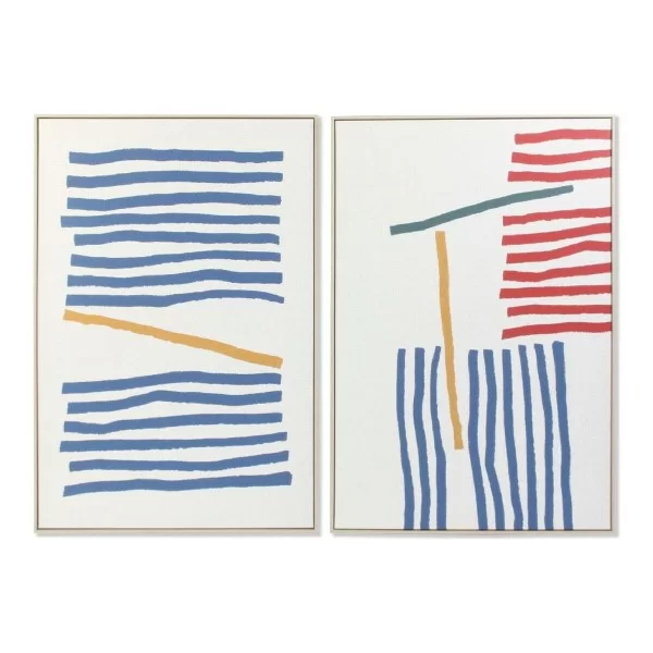 Painting DKD Home Decor Abstract 83 x 4,5 x 123 cm Scandinavian (2 Units)