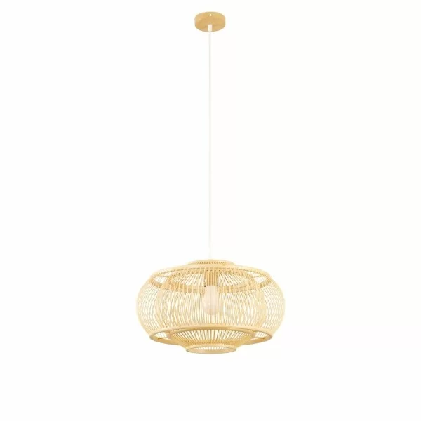 Ceiling Light DKD Home Decor Light brown Bamboo 50 W (44 x 44 x 25 cm)