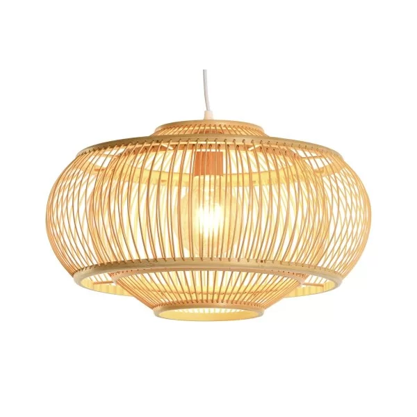 Ceiling Light DKD Home Decor Light brown Bamboo 50 W (44 x 44 x 25 cm)