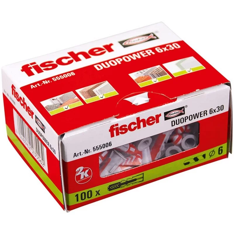 Studs Fischer Duopower 555006 100 Pieces Ø 6 x...
