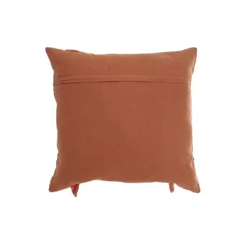Cushion DKD Home Decor Coral Squared Fringe 45 x 10 x 45 cm 2