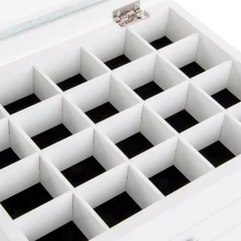 Jewelry box DKD Home Decor Crystal White MDF Wood 25 x 19... 2