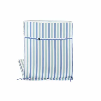 Cushion DKD Home Decor White Sky blue Navy Blue Stripes... 2