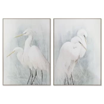 Painting DKD Home Decor 100 x 4 x 140 cm Oriental Heron...