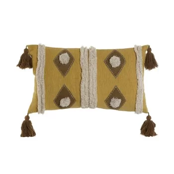 Cushion Home ESPRIT Brown Beige Mustard 50 x 15 x 30 cm