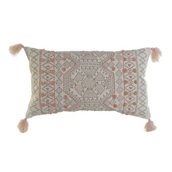 Cushion Home ESPRIT Cream Light Pink 50 x 15 x 30 cm