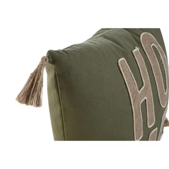 Cushion Home ESPRIT Green Natural Boho 45 x 5 x 45 cm 2
