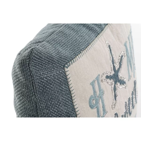 Cushion Home ESPRIT Blue Beige Silver Mediterranean 45 x 15 x 45 cm