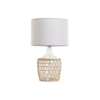 Desk lamp Home ESPRIT White Brown Crystal Rope 220 W 60 V...
