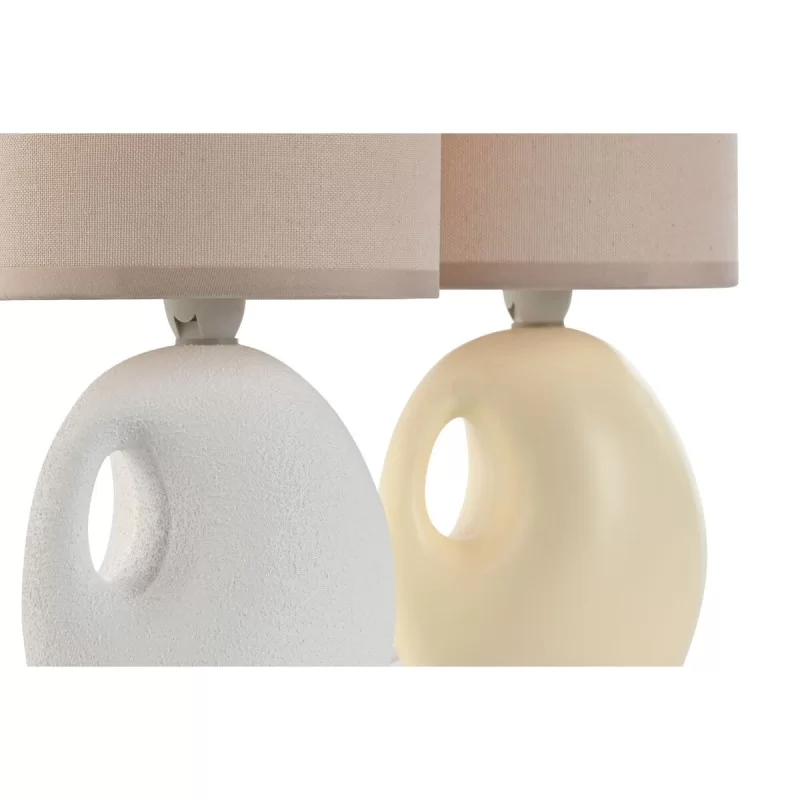 Desk lamp Home ESPRIT White Cream Dolomite 220...