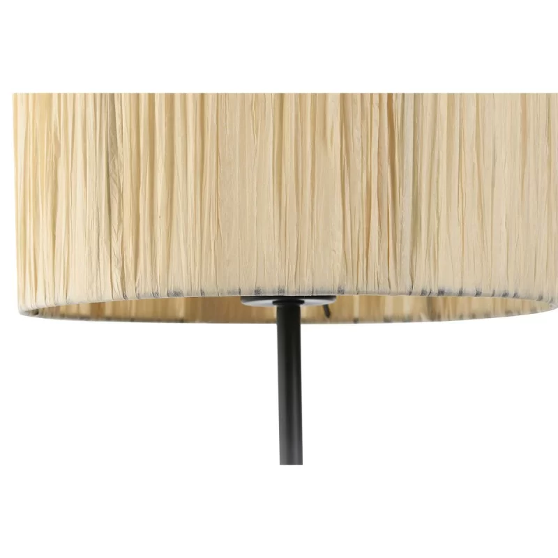 Desk lamp Home ESPRIT Brown Black Raffia Iron...