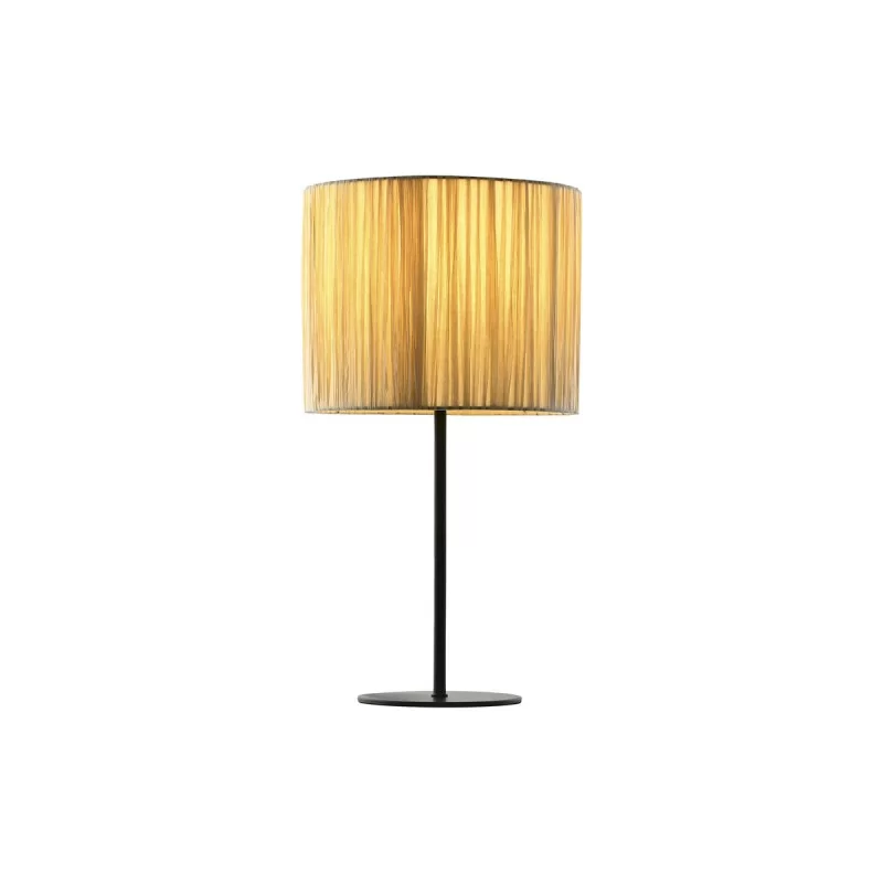 Desk lamp Home ESPRIT Brown Black Raffia Iron...